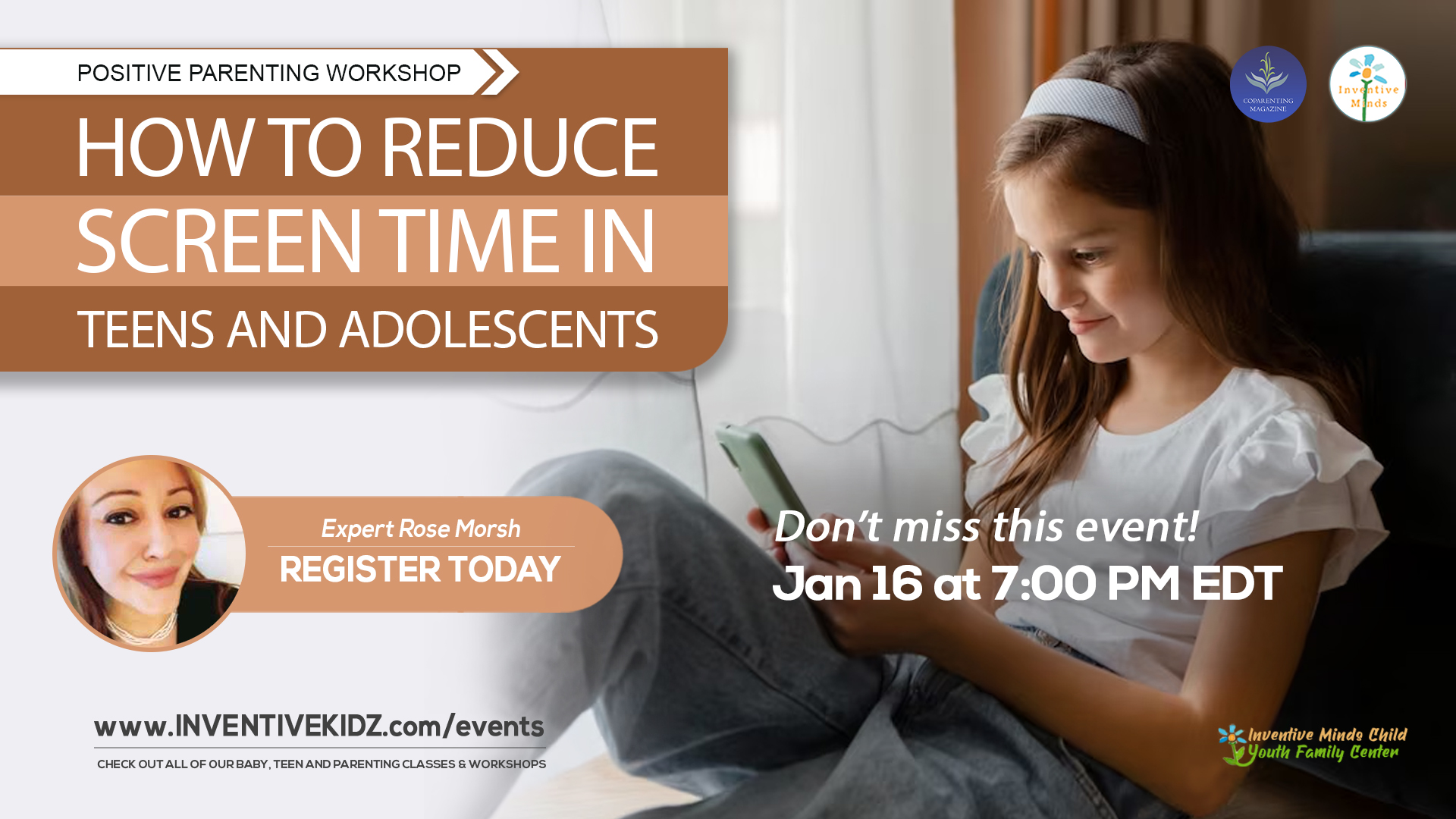 How To Reduce Screen Time In Teens and Adolescents | Inventive Minds Kidz Academy Event Featured Image